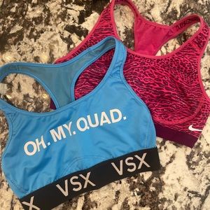 Nike and VSX Sports Bra Bundle (2) Size Small